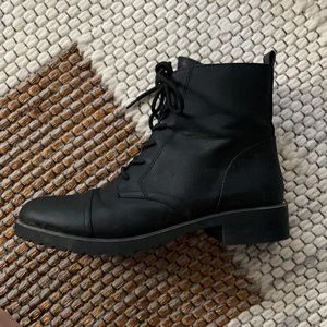 ALDO Black lace up ankle boots, Size 9